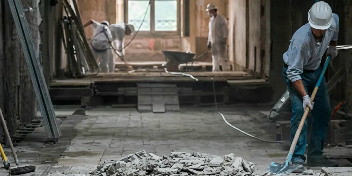fire damage restoration professionals performing structural cleanup and restoration after a fire in Cincinnati, OH