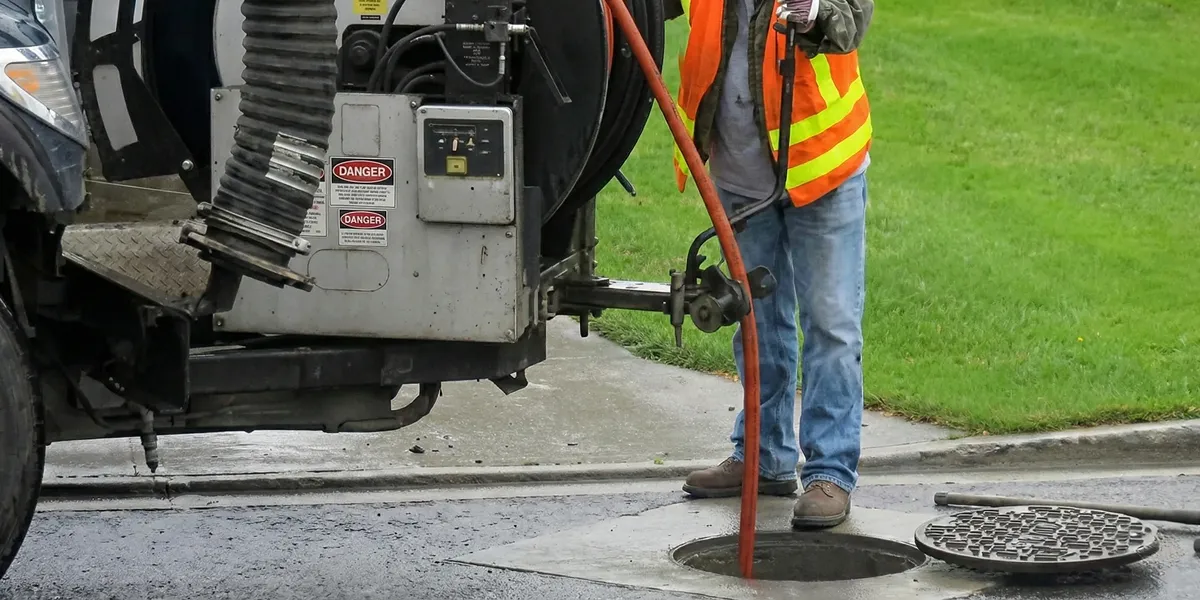 sewage clean up professionals using industrial equipment to remove contaminated wastewater in Cincinnati, OH