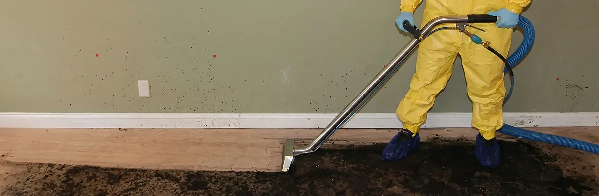 sewage removal service performing deep cleaning and extraction of sewage from an indoor area in Cincinnati, OH